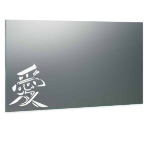 Badspiegel mit LED Beleuchtung und Love Motiv - love chinese Design