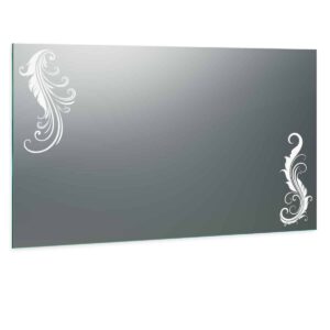 LED Badspiegel mit Blumen Motiv - Fiore II Design