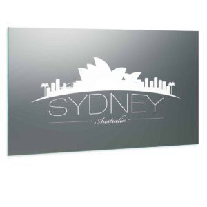 LED Wandspiegel mit Skyline Motiv - Sydney Skyline