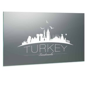 LED Wandspiegel mit Skyline Motiv - Turkey Skyline